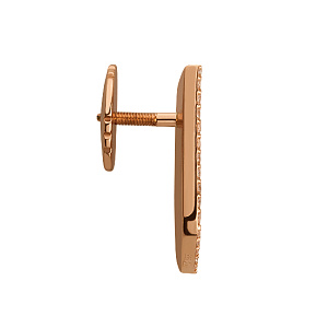 Золота брошка з цирконіями (1знч-001) фотографія