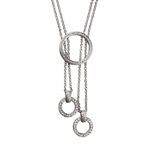 Золоте кольє з діамантами (01-18705253) фотографія