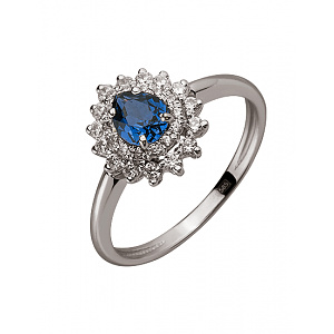 Золота каблучка з цирконієм куб. (01-200258053) фотографія