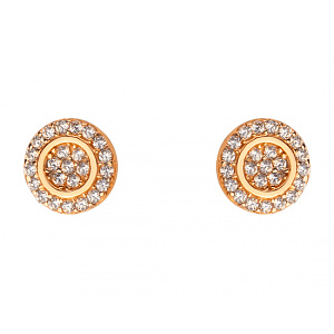 Золотые серьги с цирконием куб. (01-200336453) фотография