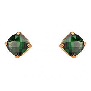 Золоті сережки з цирконієм куб. (01-200388253) фотографія