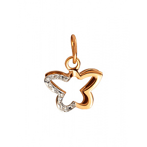 Золотой кулон с цирконием куб. (01-200432953) фотография