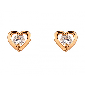 Золотые серьги с цирконием куб. (01-200473953) фотография