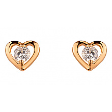 Золотые серьги с цирконием куб. (01-200473953)