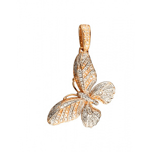 Золотой кулон с цирконием куб. (01-200487553) фотография