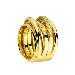 Золотое кольцо с бриллиантами (01-200539553) фотография