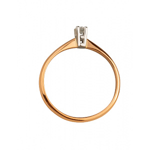 Золотое кольцо с бриллиантом (01-200575953) фотография