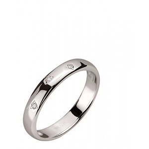 Золота обручка з діамантами (01-200606453) фотографія