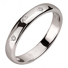 Золота обручка з діамантами (01-200606453)