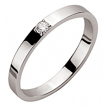 Золотое обручальное кольцо  с бриллиантом (01-200633453)