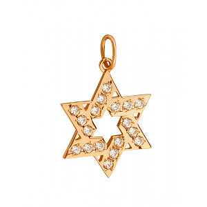 Золотой кулон с фианитом (цирконием куб.) (01-200749353) фотография