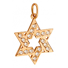 Золотой кулон с фианитом (цирконием куб.) (01-200749353)