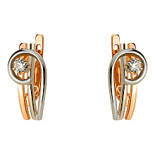 Золотые серьги с бриллиантами (01-200761553)