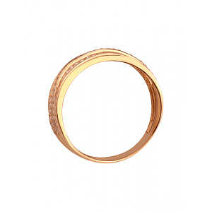 Золота каблучка з фіанітом (цирконієм куб.) (01-200781053) фотографія