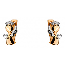 Золоті сережки з фіанітом (цирконієм куб.) (01-200816053)
