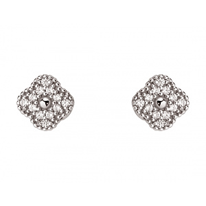 Золотые серьги с фианитом (цирконием куб.) (01-200841853) фотография