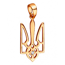 Золотой кулон с фианитом (цирконием куб.) (01-200847453)