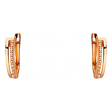 Золоті сережки з фіанітом (цирконієм куб.) (01-200858153)