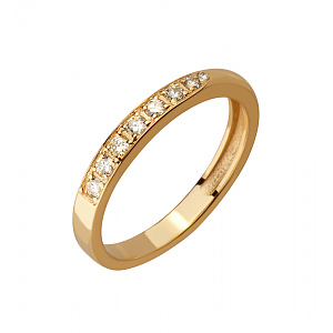 Золота обручка з діамантами (1б_к-302) фотографія