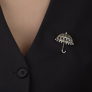 Золотая брошь с бриллиантами (2б_бр-015) фотография