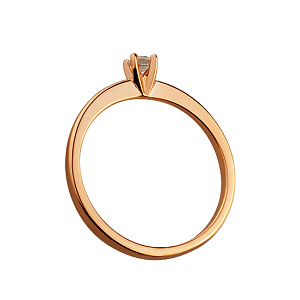 Золота каблучка з фіанітом (1б_к-138) фотографія