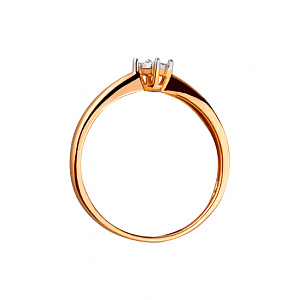 Золотое кольцо с бриллиантом (01-200079154) фотография