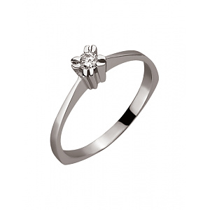 Золотое кольцо с бриллиантом (01-200237254) фотография