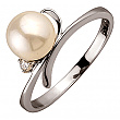 Золота каблучка з діамантом  та  перлиною 01-200276054 фотографія 1