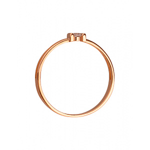 Золота каблучка з діамантом (01-200355454) фотографія