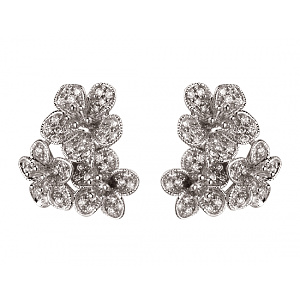 Золоті сережки з діамантами (01-200418454) фотографія