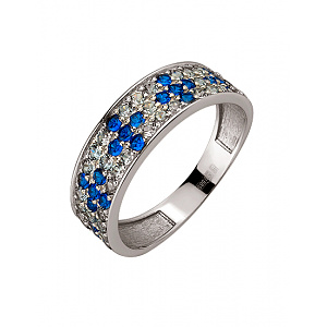 Золота каблучка з цирконієм куб. (01-200590054) фотографія