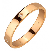 Золотое обручальное кольцо  с бриллиантами (01-200602954)