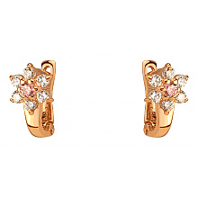 Золоті сережки з цирконієм куб. (01-200603054)