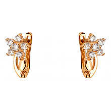 Золоті сережки з фіанітом (цирконієм куб.) (01-200745954)