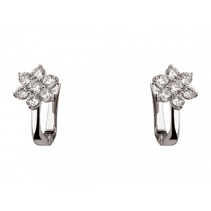 Золоті сережки з фіанітом (цирконієм куб.) (01-200810854) фотографія