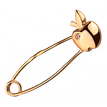 Золотая булавка с фианитом (цирконием куб.) (01-200845154)
