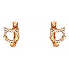 Золоті сережки з фіанітом (цирконієм куб.) (01-200867854)