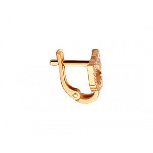 Золоті сережки з фіанітом (цирконієм куб.) (01-200867854) фотографія