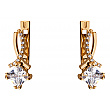 Золотые серьги с камнями Swarovski 8б_с-038 фотография 1