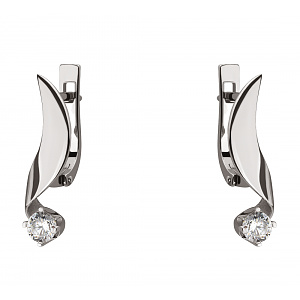 Золотые серьги с фианитами (2б_с-171) фотография