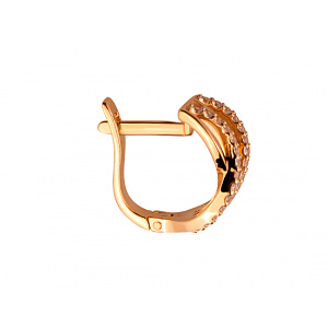 Золоті сережки з цирконієм куб. (01-19083855) фотографія