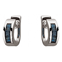 Золотые серьги с корундами (01-19232655)