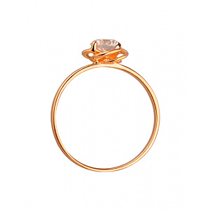 Золотое кольцо с цирконием куб. (01-200034255) фотография