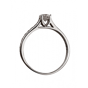 Золотое кольцо с цирконием куб. (01-200202555) фотография