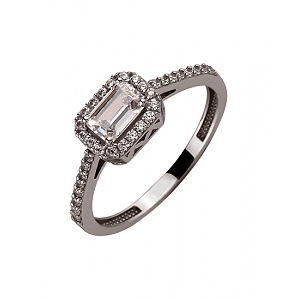 Золотое кольцо с цирконием куб. (01-200209455) фотография