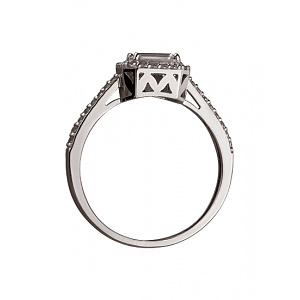 Золотое кольцо с цирконием куб. (01-200209455) фотография