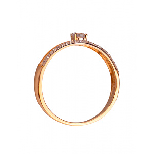 Золота каблучка з цирконієм куб. (01-200364855) фотографія