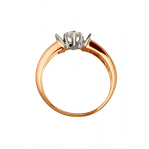 Золота каблучка з діамантом (01-200418455) фотографія