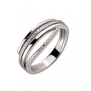 Золотое  кольцо с бриллиантами (01-200465955) фотография