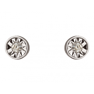 Золотые серьги с бриллиантами (01-200539555) фотография